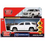 Машина металл "CADILLAC ESCALADE" 12см, открыв. двери, инерц., белый Технопарк 