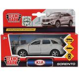 Машина металл KIA Sorento Prime серебристый 12 см, откр.дв., багаж., инерц. Технопарк 