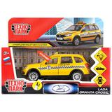 Машина металл свет-звук "lada granta cross 2019 такси"12см,инерц,.желтый,в кор Технопарк в кор2*36шт