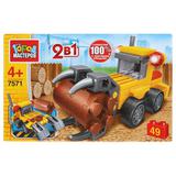 Конструктор "Город мастеров" стройка: погрузчик 2в1, 49дет. в русс. кор. 