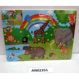 Пазл-рамка Рыжий кот Африка деревянная (окрашенная рамка) (28 элементов) 22,5х30см