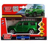 Машина металл УАЗ patriot зеленый 12см, откр. двери и багажник, инерц. Технопарк 