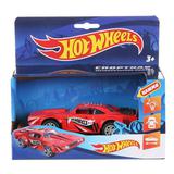 Машина металл свет-звук "hot wheels спорткар" 12см,открыв.двери,инерц. 