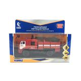 Машина металл "камаз-43502 пожарная автоцистерна" длина 15 см, откр двер, подв детали, инер,