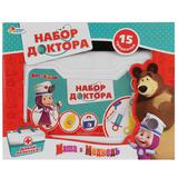 НАБОР ДОКТОР "ИГРАЕМ ВМЕСТЕ" "МАША И МЕДВЕДЬ" 15 ПРЕДМ. В ЧЕМОДАНЕ 