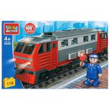 Конструктор "Город мастеров" тепловоз с фигуркой, 118дет. в русс. кор. 