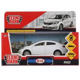 Машина металл "KIA RIO" 12см, открыв. двери, инерц, белый Технопарк 