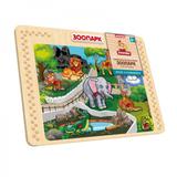 Игрушка деревянная рамка-вкладыш "зоопарк" Буратино