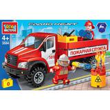 "Группа ГАЗ" конструктор "газ садко некст с пожарниками", 124 дет., ТМ "Город мастеров"