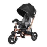 Велосипед-коляска 3кол. Stroller trike 10x10 AIR Car, черный, золот.металлик