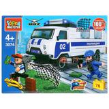 Конструктор "Город мастеров" уаз: погоня за воришкой, с фигурками, 76дет. в русс. кор. 