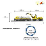 Игр.набор Железная дорога, свет, звук, в комплекте: поезд, деталей 209шт., эл.пит.АА*2шт.не вх.в комплект, коробка
