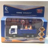 Машина металл KAMAZ , 12 см, дв., багаж., инерц.+дорож. знаки, кор. Технопарк