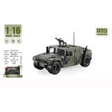 Машинка 1:16 "Военная", пластмассовая инерционная, со звуковыми и световыми эффектами. Индивидуальная упаковка 23.5x12x12 см