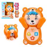 Говорящий телефон Ау Мишка, свет, звук, двигает лапками и глазками, в ассорт., эл.пит. ААА*2 шт не вх.в компл., кор.