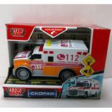 Машина пластик свет-звук СКОРАЯ 14 см, кор. Технопарк