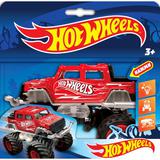 Машина металл свет-звук ДЖИП ХОТВИЛС 11см, инерц, красн, кор. Технопарк