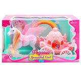 Игр. наб. "На прогулке", в компл. кукла 9,5см, карета с единорогом, кор.