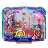 Игровой набор Mattel Enchantimals с питомцем и транспортным средством Велосипедисты