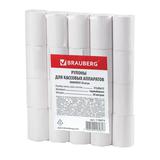 Чековая лента ТЕРМОБУМАГА 57мм (диаметр 37мм, длина 20м, втулка 12мм) 1шт, BRAUBERG 110879