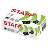 Зажимы для бумаг большие STAFF EVERYDAY, 1шт, 51 мм, на 230 л, черн, карткор, 224610