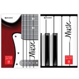 Тетрадь для нот А4, 24л, BRAUBERG облмелкарт, вертикальная, Музыка (2 вида), 125417