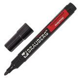 Маркер перманентный (нестираемый) BRAUBERG "Contract", ЧЕРНЫЙ, круглнаконечн 3мм, без клипа,150465