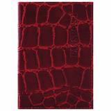 Обложка для паспорта натуральная кожа Croc, "PASSPORT", красная, BRAUBERG, 237180