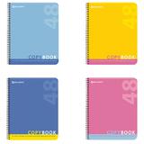 Тетрадь А5 48л BRAUBERG ЭКО гребень, клетка, обложка картон, ОДНОТОННАЯ, 401871