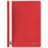 Скоросшиватель пластиковый BRAUBERG, А4, 130180 мкм, красный, 220384