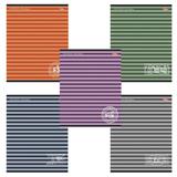 Тетрадь А5, 96 л, HATBER, скоба, линия, обложка картон, "ПОЛОСОЧКИ" (5 видов), 96Т5B2, T150306