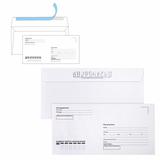 Конверты Е65 (110х220 мм), отрывная лента, "Куда-Кому"