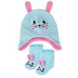 Набор “Зайка" шапочка и сапожки для куклы 43 см