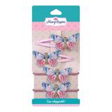 Набор заколок и резинок "Бабочки"4 шт.