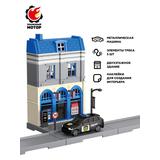 Мегаполис Полицейский участок, машина мет., 2-х этажное здание, элементы трека