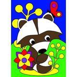 Набор для творчества LORI Картина по номерам для малышей Озорной енот