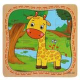 Игрушка деревянная пазл жираф Буратино 