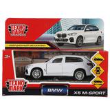 Машина металл BMW X5 M-SPORT 12 см, двери, багаж, бел, кор. Технопарк 