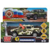 Машина металл свет-звук HUMMER H2 PICКUP КАМУФЛЯЖ 12 см, двери, багажн, кор. Технопарк