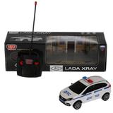 Машина р/у LADA XRAY ПОЛИЦИЯ 18 см, свет, бел, кор. Технопарк 