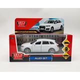 Машина металл AUDI Q7 длина 12 см, двер, багаж, инер, белый, кор. Технопарк