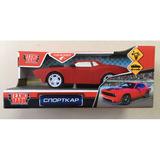Машина пластик свет-звук СПОРТКАР 16,5 см, инерц., красн, кор. Технопарк