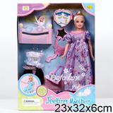 Кукла беременная (съемный живот)  2 ребенка, с аксесс, в ассорт в кор 32*23*6см