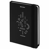 Блокнот с резинкой в клетку 96 л, МАЛЫЙ ФОРМАТ А6 (109х148 мм),
твердая обложка, BRAUBERG, "Element