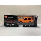 Машина р/у LADA 4x4 18 см, свет, оран, кор. Технопарк