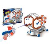 Игровой набор Junfa Тир электромеханический с бластером, мягкими пулями, 7 мишенями, вращающейся рамкой-препятствием