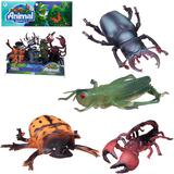 Игровой набор Junfa "Насекомые" (кузнечик, скорпион, жук-олень, колорадский жук), длина фигурки 20см