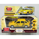 Машина металл LADA -2114 "SAMARA" ТАКСИ, 12 см, двери, баг, инерц., кор. Технопарк