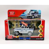 Машина металл свет-звук UAZ HUNTER ПОЛИЦИЯ 11,5 см, двери, фигурка, кор. Технопарк