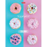 Тетрадь на кольцах А5 (175х220 мм), 160 л, картонная обложка,
клетка, HATBER, "Yummy", 160ТК5В1_19